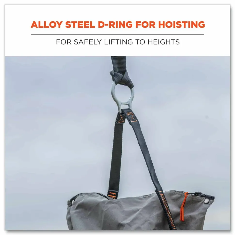 ergodyne Arsenal 5973 Hoist Bucket Tool Bag with D-Rings and Zipper Top, 150 lb, Gray