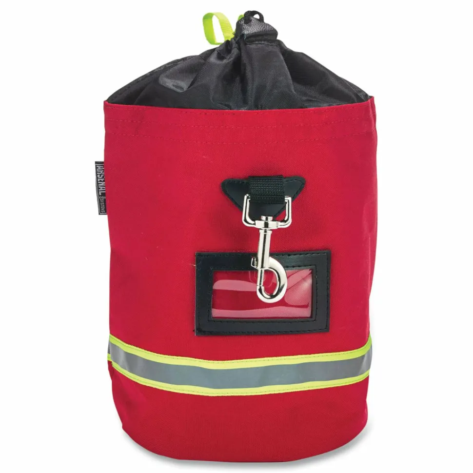 ergodyne Arsenal 5080L Fleece-Lined SCBA Mask Bag with Drawstring Closure, 8.5 x 8.5 x 14, Red