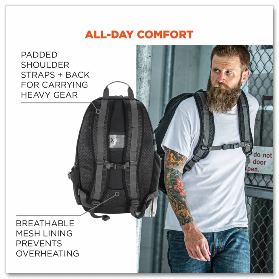 ergodyne Arsenal 5188 PPE Jobsite Backpack, 7 x 15 x 20, Black