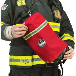 ergodyne Arsenal 5082 SCBA Mask Bag with Hook-and-Loop Closure, 8.5 x 8.5 x 14, Red