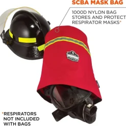 ergodyne Arsenal 5082 SCBA Mask Bag with Hook-and-Loop Closure, 8.5 x 8.5 x 14, Red