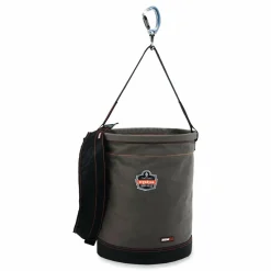 ergodyne Arsenal 5945T Extra-Large Swiveling Carabiner Canvas Hoist Bucket and Top, 150 lb, Gray