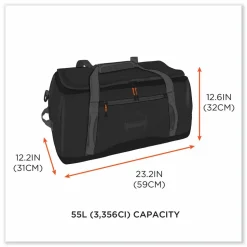 ergodyne Arsenal 5031 Water-Resistant Duffel Bag, Small, 12.2 x 23.2 x 12.6, Black