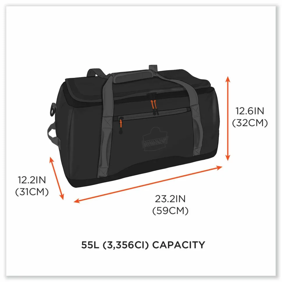 ergodyne Arsenal 5031 Water-Resistant Duffel Bag, Small, 12.2 x 23.2 x 12.6, Black