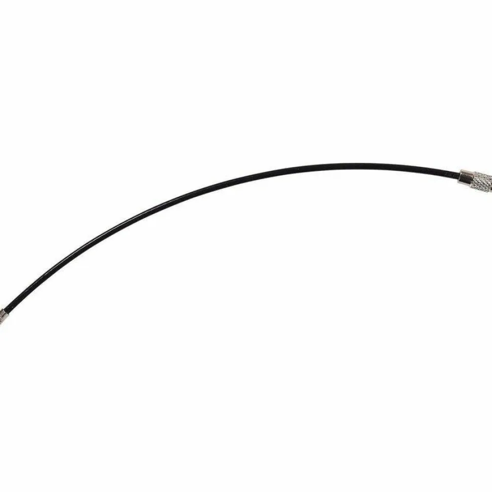 ergodyne Arsenal 5719 Wire Cable Key Ring, 1.88" dia, Iron, Black, 10/Pack