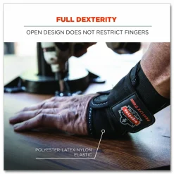 ergodyne ProFlex 4000 Single Strap Wrist Support, Medium, Fits Left-Hand, Black