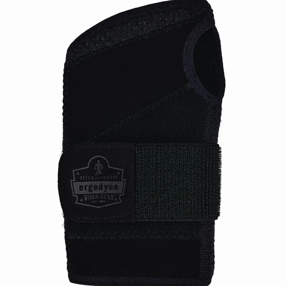ergodyne ProFlex 4005 Wrist Brace Support with Single Strap, Small, Fits Left Hand, Black