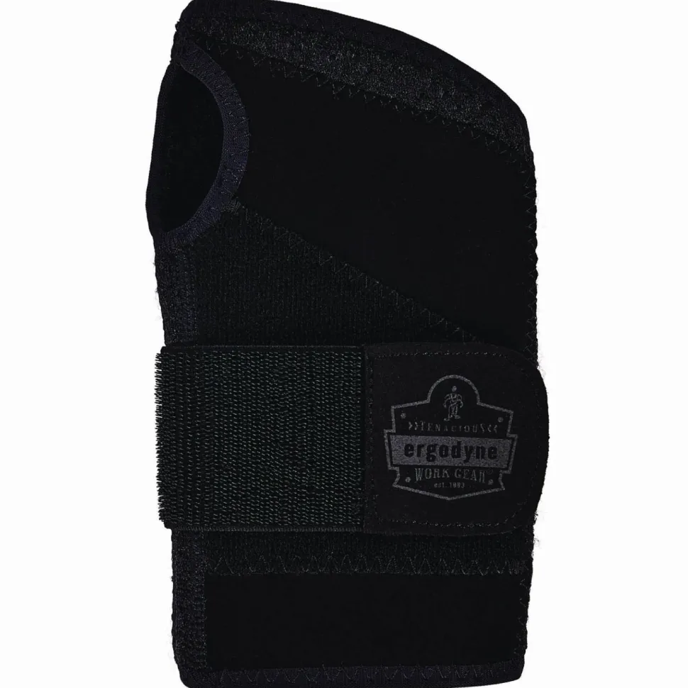 ergodyne ProFlex 4005 Wrist Brace Support with Single Strap, X-Large, Fits Right Hand, Black