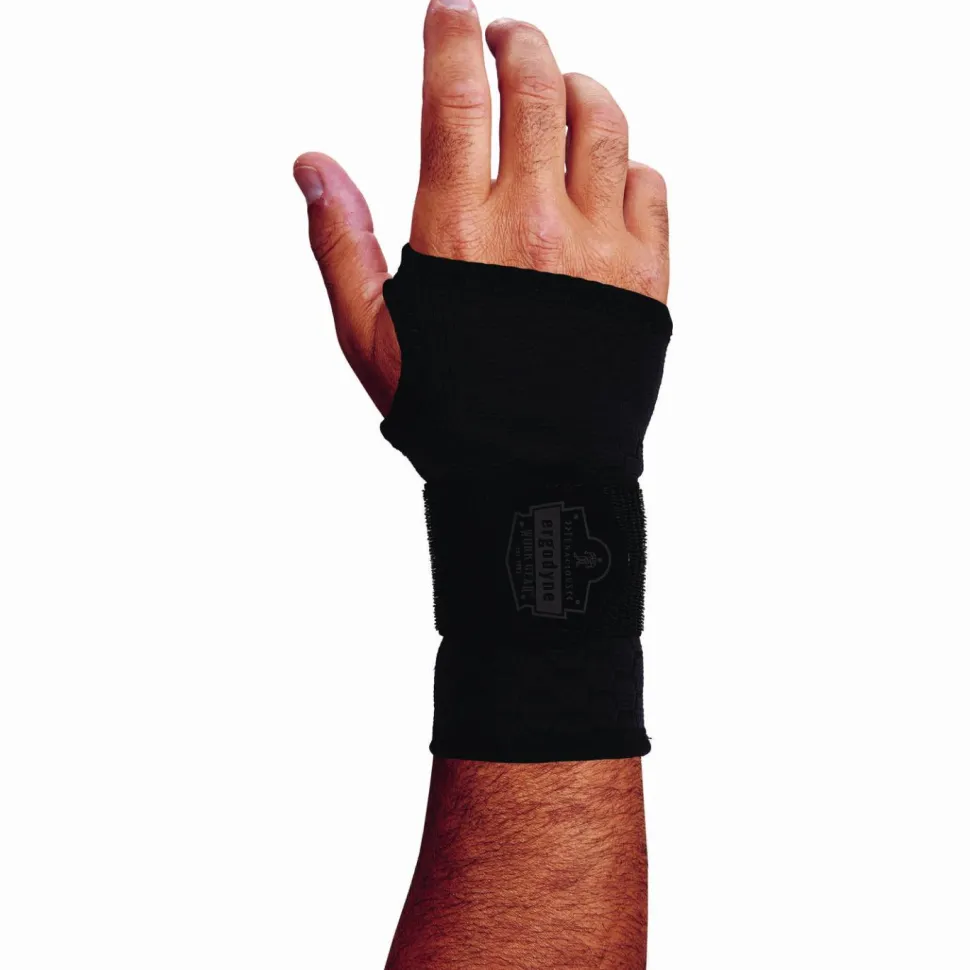 ergodyne ProFlex 680 Wrist Support Sleeve with Single Strap, Medium, Fits Left Hand/Right Hand, Black