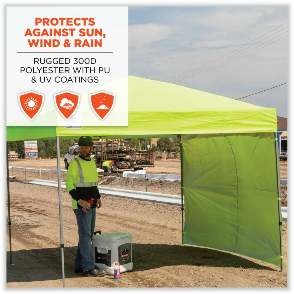 ergodyne Shax 6098 Pop-Up Tent Sidewall, Single Skin, 10 ft x 10 ft, Polyester, Blue