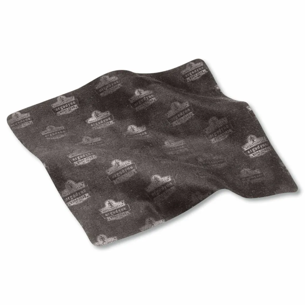 ergodyne Skullerz 3216 Microfiber Cleaning Cloth, 5.9 x 5.9, Black