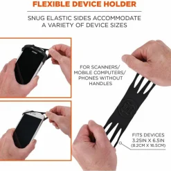 ergodyne Squids 5545 Arm and Wrist Scanner Mount, Medium, 7 x 8.5 x 1.5, Elastic, Black