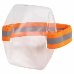 ergodyne Squids 3386 Arm Band ID/Badge Holder, Vertical, Hi-Vis Orange, 3.75 x 4.25 Holder, 2.5 x 4 Insert, 10/Pack