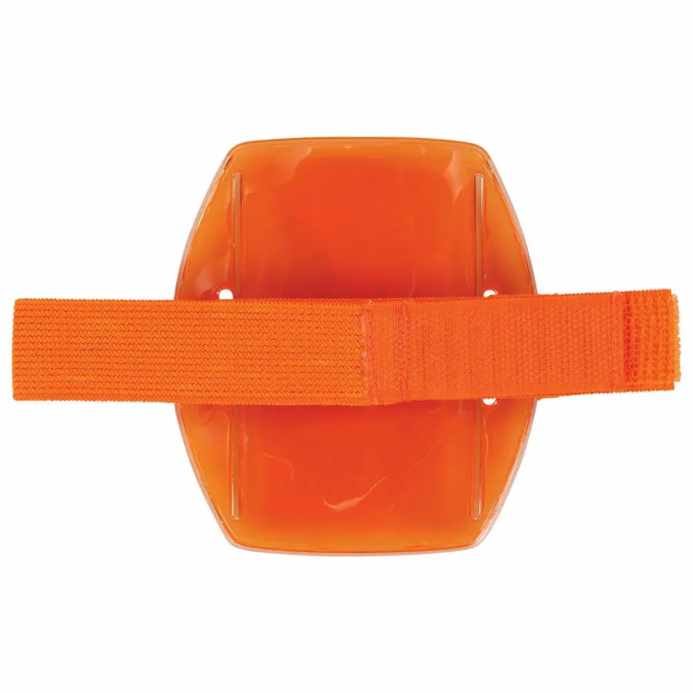 ergodyne Squids 3386 Arm Band ID/Badge Holder, Vertical, Orange, 3.75 x 4.25 Holder, 2.5 x 4 Insert, 10/Pack