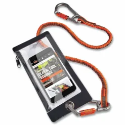 ergodyne Squids 3760 Phone Pouch + Trap for Plus Size Phones, Clear/Black