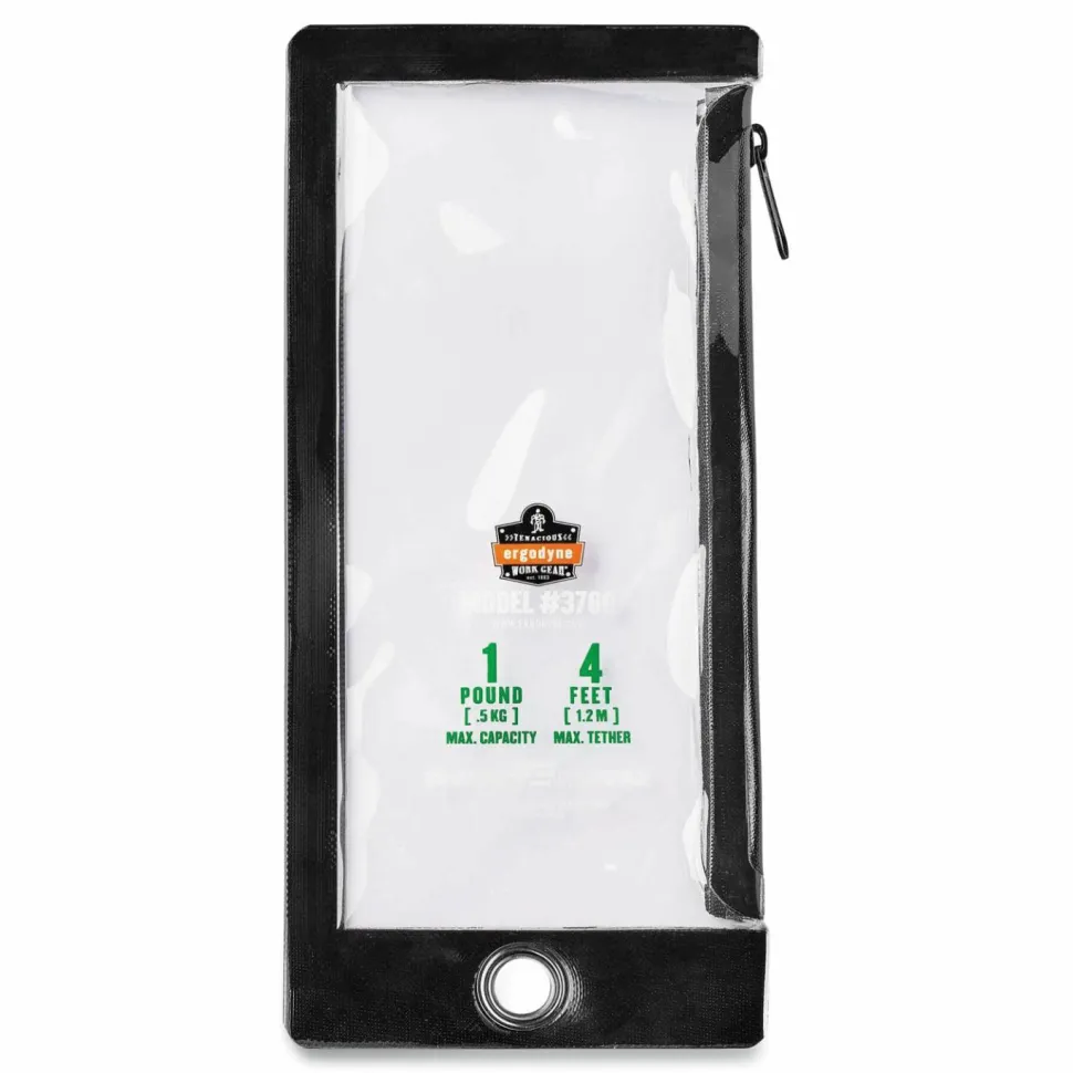 ergodyne Squids 3760 Phone Pouch + Trap for Plus Size Phones, Clear/Black