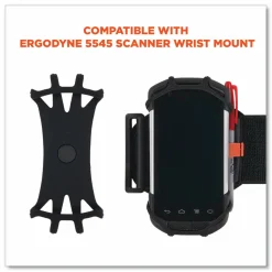 ergodyne Squids 5547 Scanner Wrist Mount Holder, 4 x 5 x 0.5, Plastic, Black