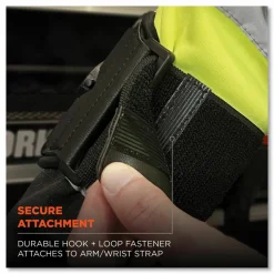 ergodyne Squids 5546 Scanner Wrist Mount Extender Strap, 4 x 5 x 0.5, Elastic, Black