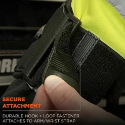ergodyne Squids 5546 Scanner Wrist Mount Extender Strap, 4 x 5 x 0.5, Elastic, Black
