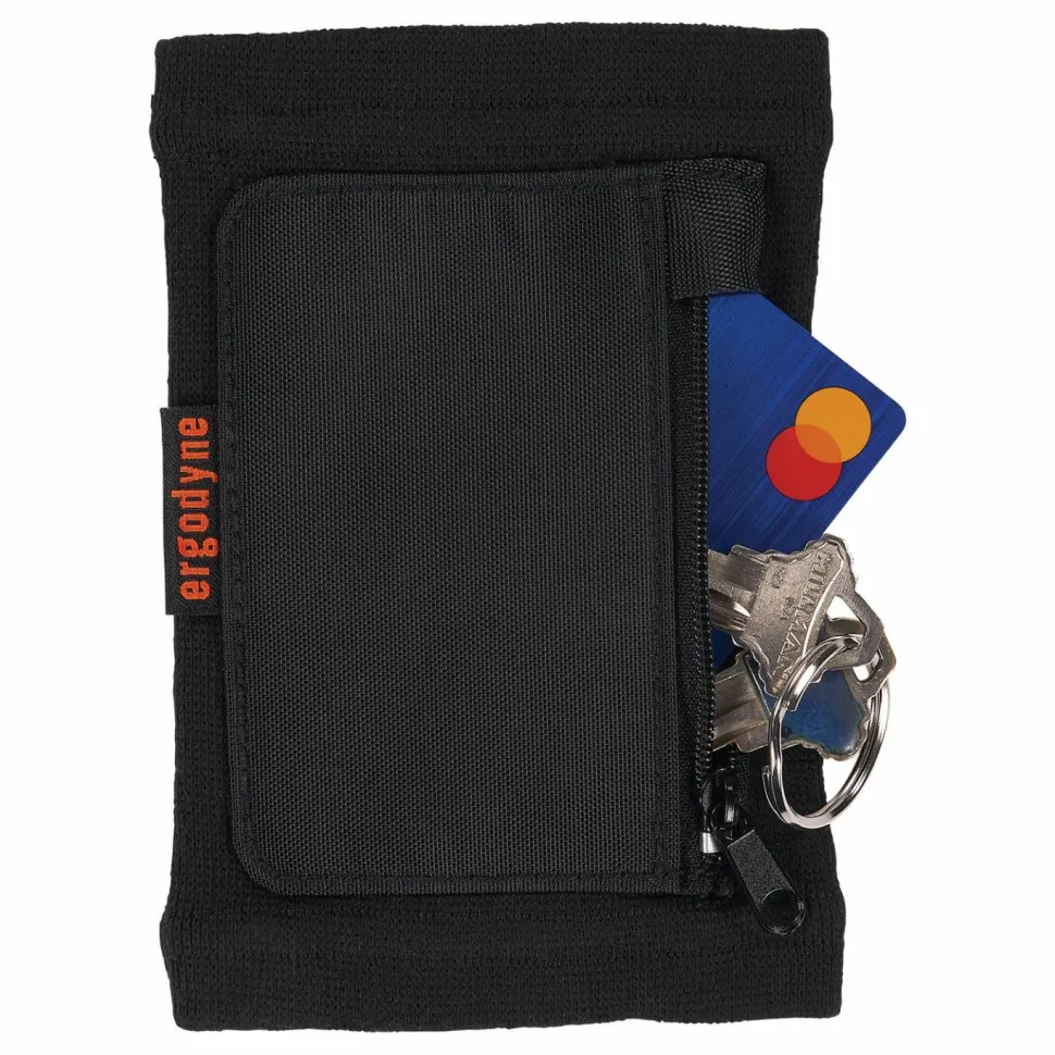 ergodyne Squids 3388 Wrist ID/Badge Holder, Vertical, Black, 3.5 x 5.5 Holder, 2.75 x 3.75 Insert