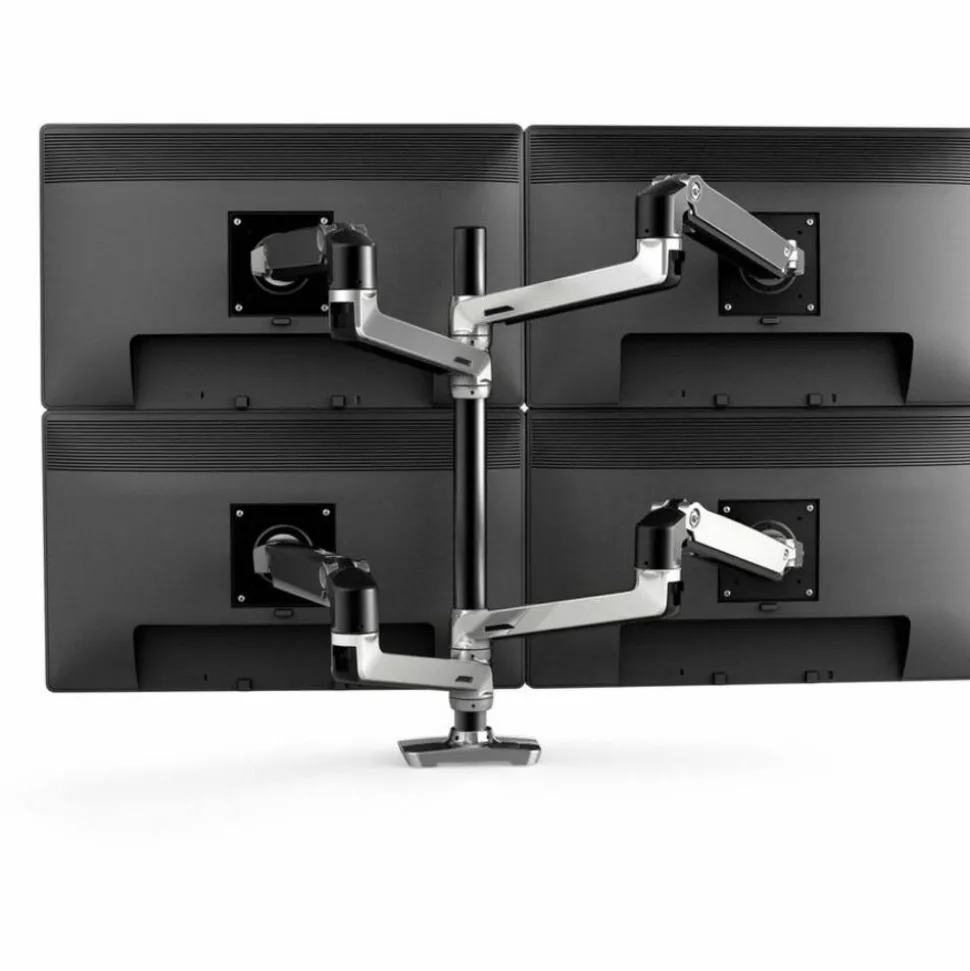 Ergotron Desk Mount for Monitor - Polished Aluminum - Adjustable - 2 Display(s) Supported - 40" Screen Support - 45549026