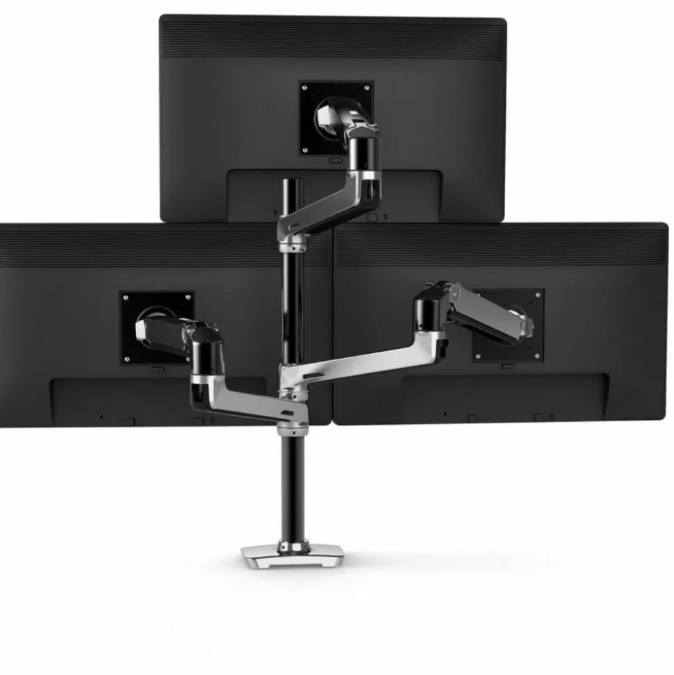Ergotron Desk Mount for Monitor - Polished Aluminum - Adjustable - 2 Display(s) Supported - 40" Screen Support - 45549026