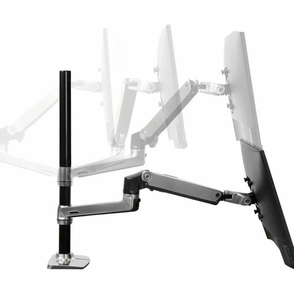 Ergotron Desk Mount for Monitor - Polished Aluminum - Adjustable - 2 Display(s) Supported - 40" Screen Support - 45549026