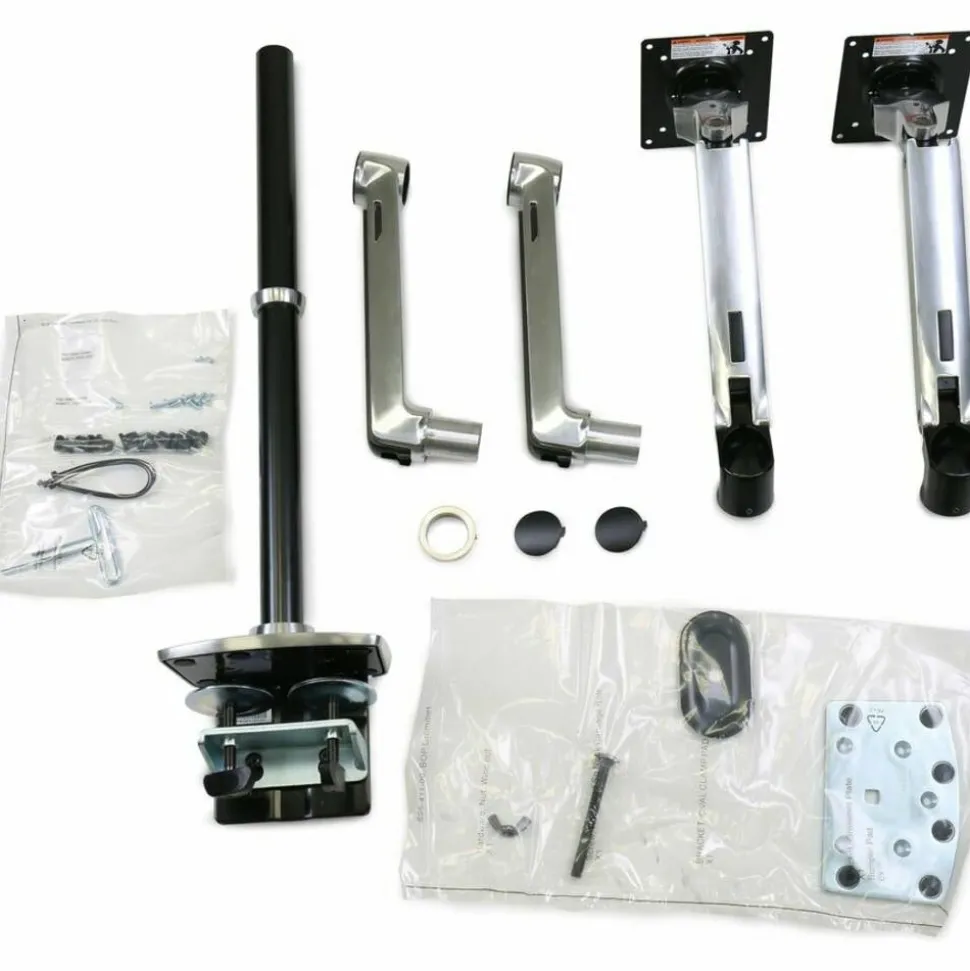 Ergotron Desk Mount for Monitor - Polished Aluminum - Adjustable - 2 Display(s) Supported - 40" Screen Support - 45549026