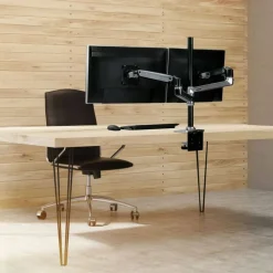 Ergotron Desk Mount for Monitor - Polished Aluminum - Adjustable - 2 Display(s) Supported - 40