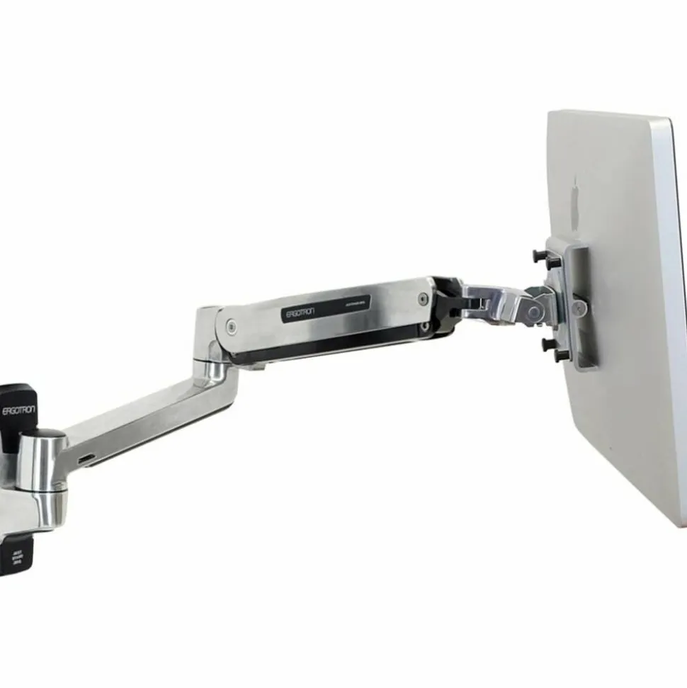 Ergotron Mounting Arm for Flat Panel Display, All-in-One Computer - Polished Aluminum - Adjustable - 46" Screen Support - 45383026