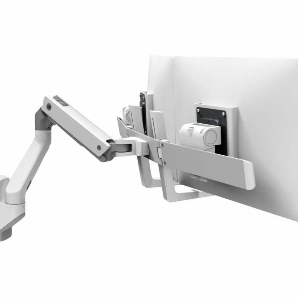 Ergotron Mounting Arm for Monitor, Curved Screen Display, Display, White, Landscape/Portrait, 45479216