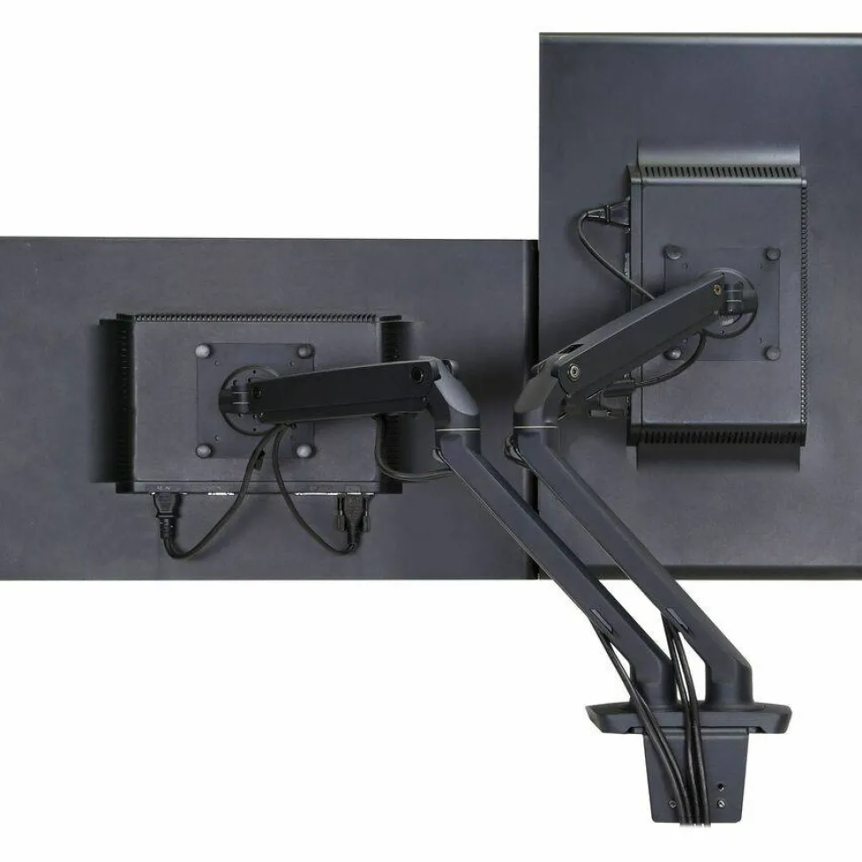 Ergotron Mounting Arm for Monitor, Display Screen, LCD Monitor - Black - Landscape/Portrait