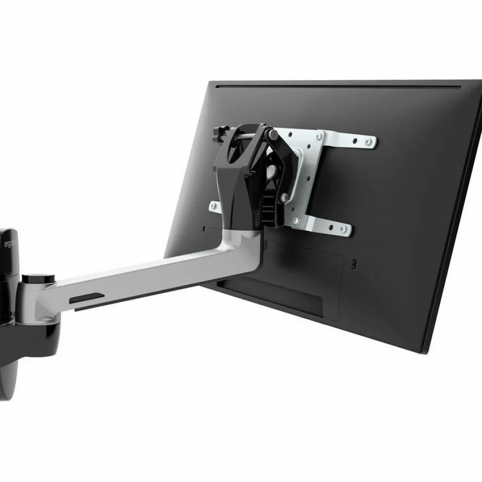 Ergotron Mounting Arm for Monitor, TV, Flat Panel Display, LCD Display - Polished Aluminum - Landscape/Portrait