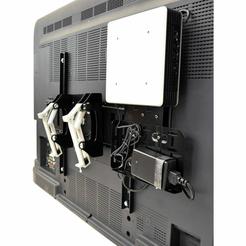 Ergotron SIM90 Wall Mount for Digital Signage Display, Display, Mini PC, Thin Client, DVD Player, Wireless Range Extender, CPU - Black - Landscape/Portrait