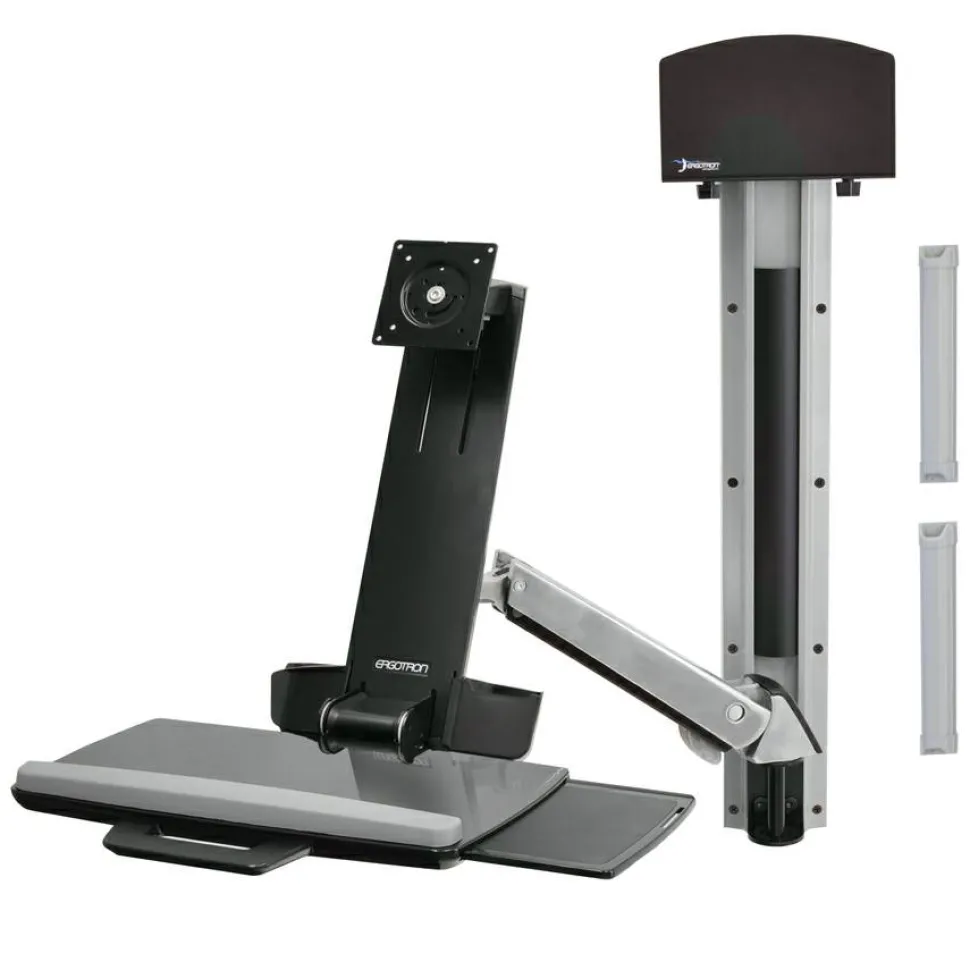 Ergotron StyleView 45-273-026 Multi Component Mount for Flat Panel Display, Keyboard, CPU - Polished Aluminum