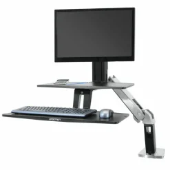 Ergotron WorkFit-A Desk Mount for Monitor, Keyboard, LCD Display, Tablet, Smartphone, Computer - Polished Aluminum
