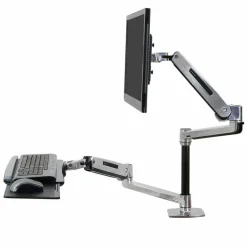 Ergotron WorkFit-LX Mounting Arm for Monitor, Display Screen, Keyboard - Polished Aluminum