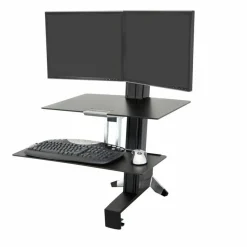 Ergotron WorkFit-S Desk Mount for Monitor, LCD Display, Computer - Black