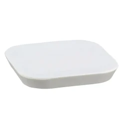 Erwyn Products Madison Soap Dishes, 11/16"H x 4"L x 4"D, White, Case Of 24 Dishes