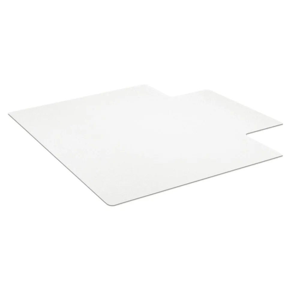 ES Robbins Everlife Chairmat with Lip - Carpeted Floor - 48" Length x 36" Width x 0.75" Thickness - Lip Size 10" Length x 20" Width - Vinyl - Clear