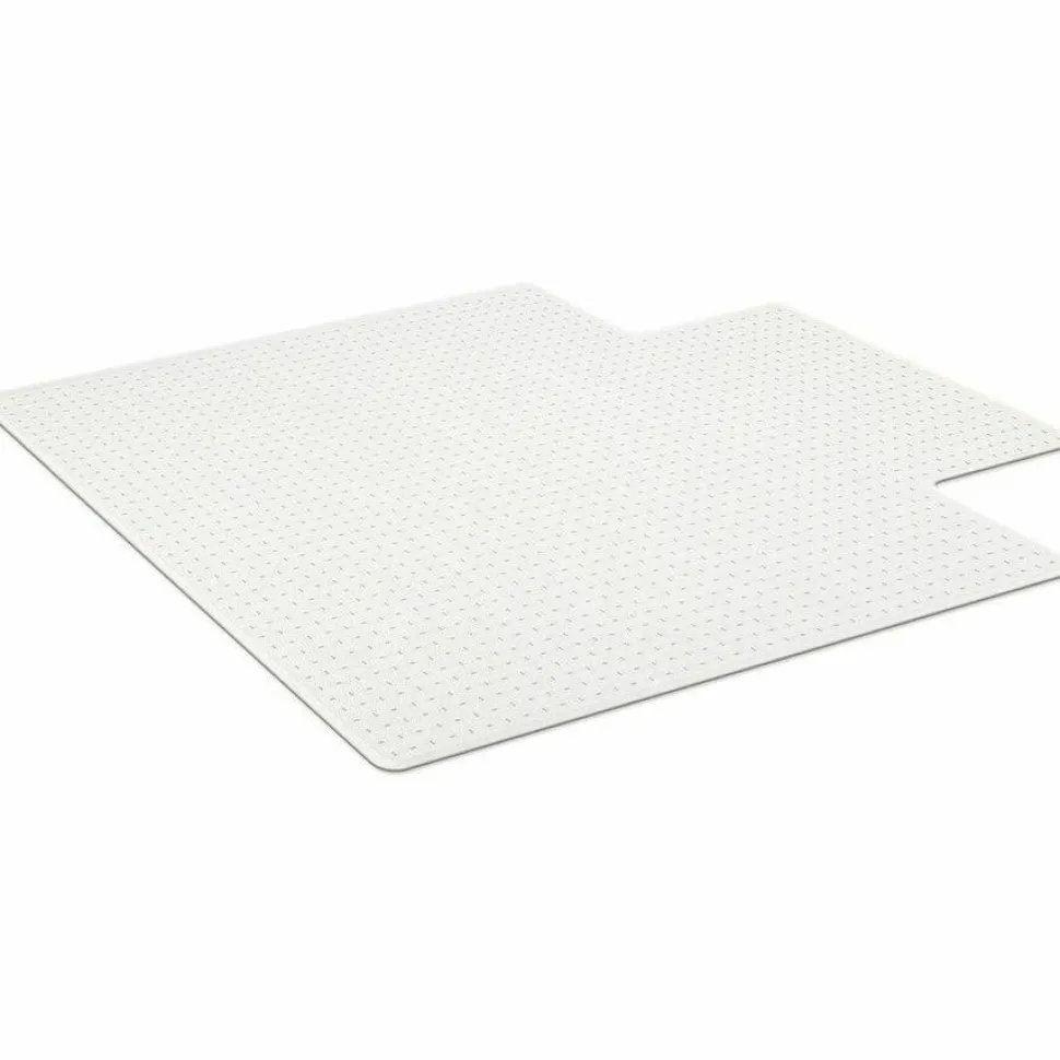 ES Robbins EverLife Intensive Use Chair Mat for High to Extra-High/Plush Pile Carpeted Floors, Rectangular with Lip, 45" x 53", Clear