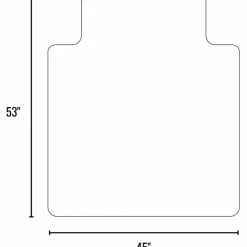 ES Robbins Everlife Medium-pile Chairmats with Lip - Carpeted Floor - 53