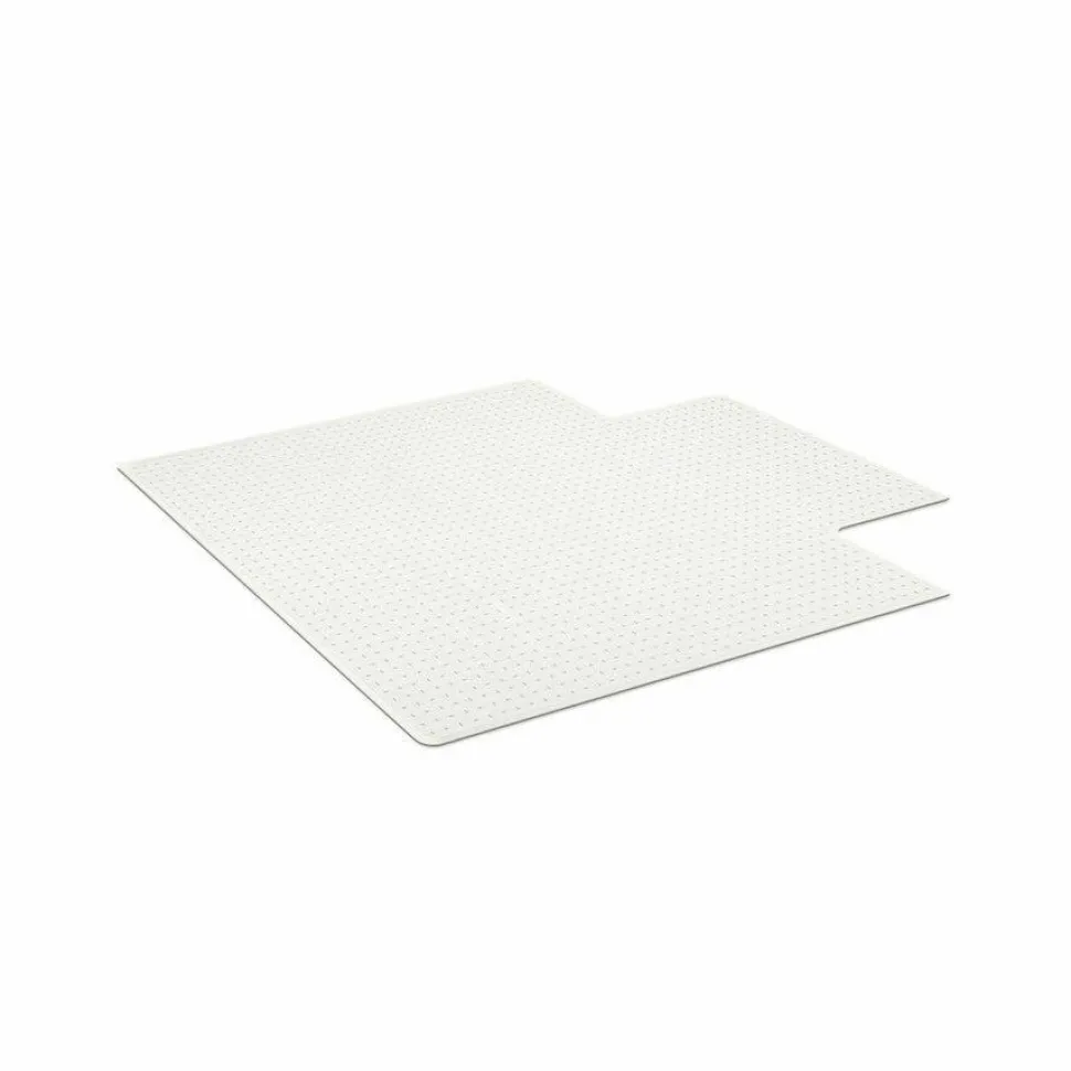 ES Robbins EverLife Moderate Use Chair Mat for Low Pile Carpeted Floors, Rectangular with Lip, Crystal Edges, 45" x 53", Clear