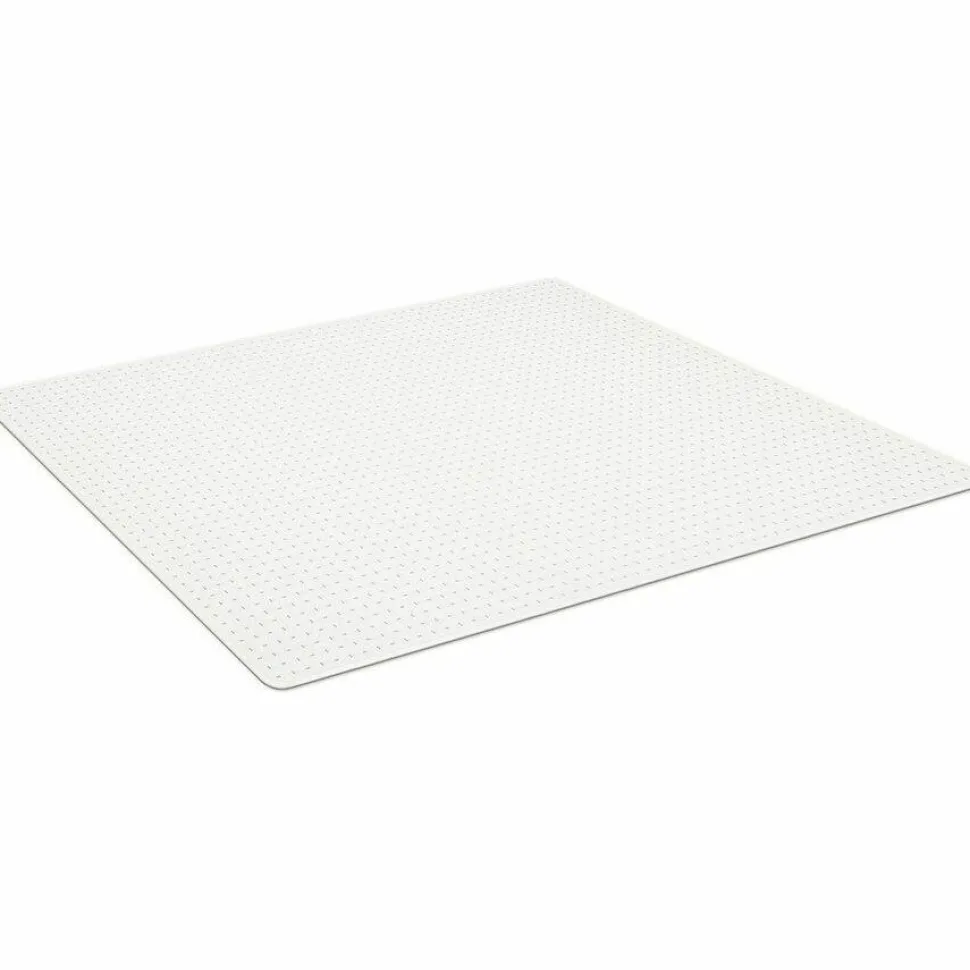 ES Robbins Natural Origins Biobased Chair Mat for Low Pile Carpeted Floors, Rectangular, Straight Edges, 46" x 60", Clear