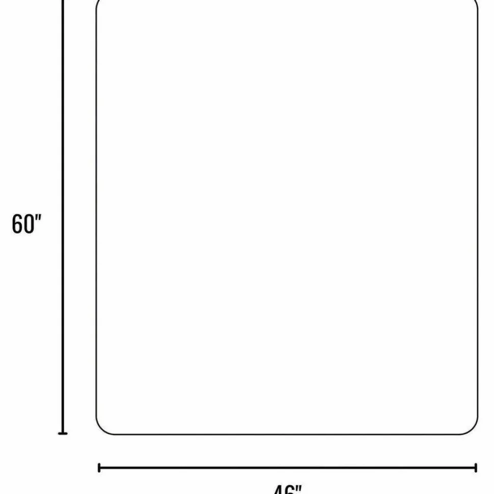ES Robbins Natural Origins Biobased Chair Mat for Low Pile Carpeted Floors, Rectangular, Straight Edges, 46" x 60", Clear
