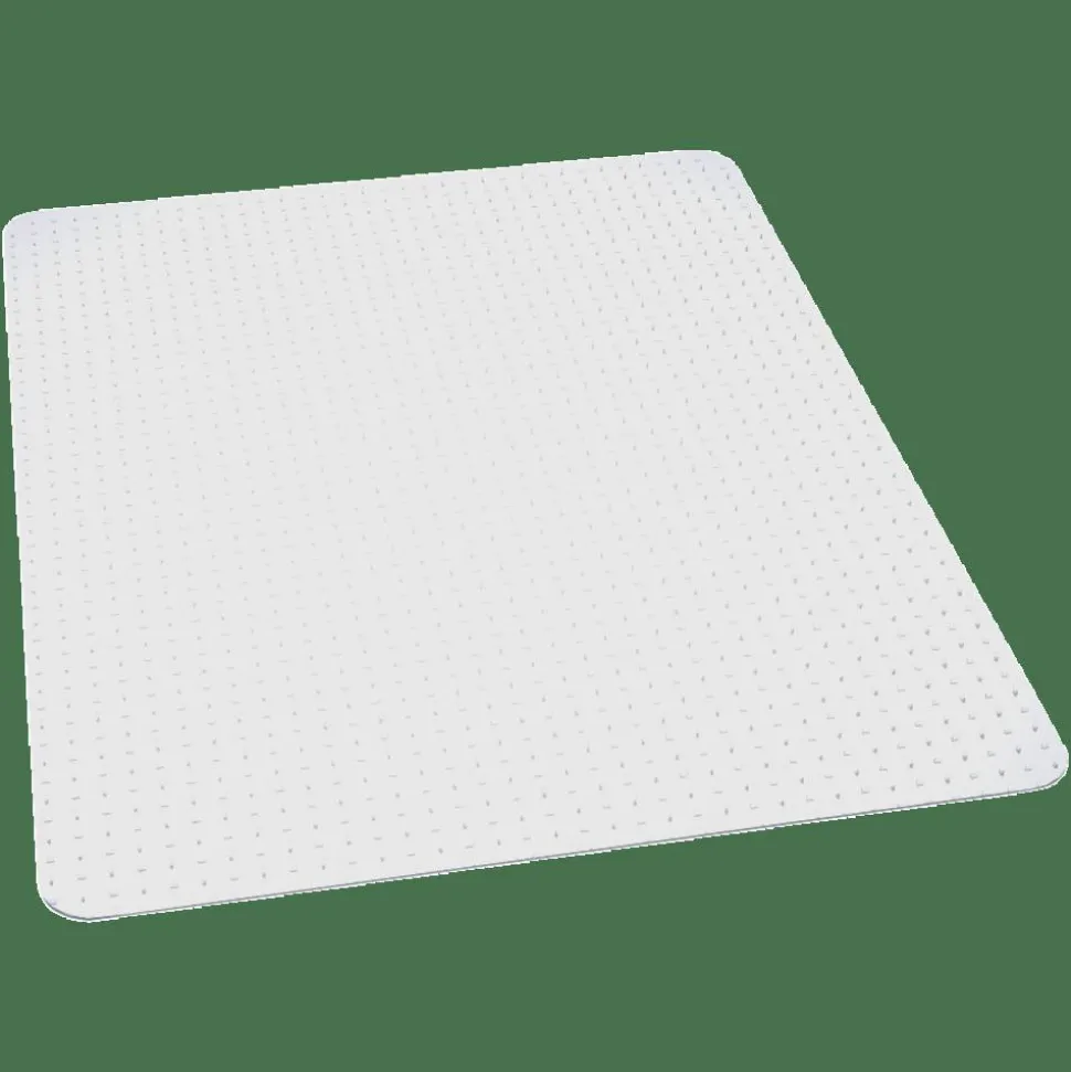 ES Robbins Task Series AnchorBar Carpet Chair Mat, Rectangular, 46"W x 60"D, Clear