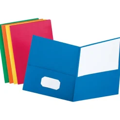 Esselte Letter-Size Twin-Pocket Report Covers, Hunter Green, Box Of 25