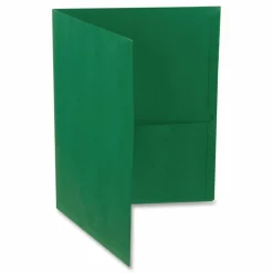 Esselte Letter-Size Twin-Pocket Report Covers, Hunter Green, Box Of 25