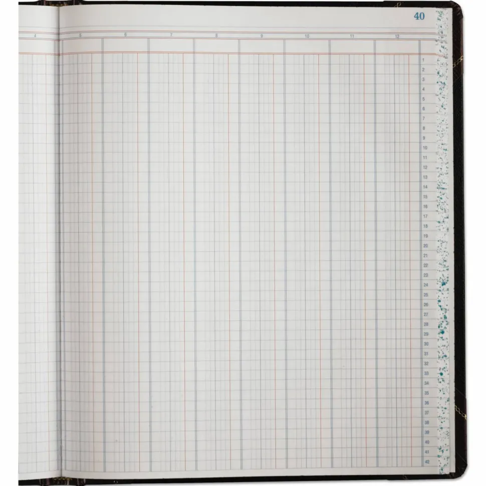 Esselte Columnar Book, 12-Column to Rt., 12 1/4" x 10 1/8", 150 Sheets, Black