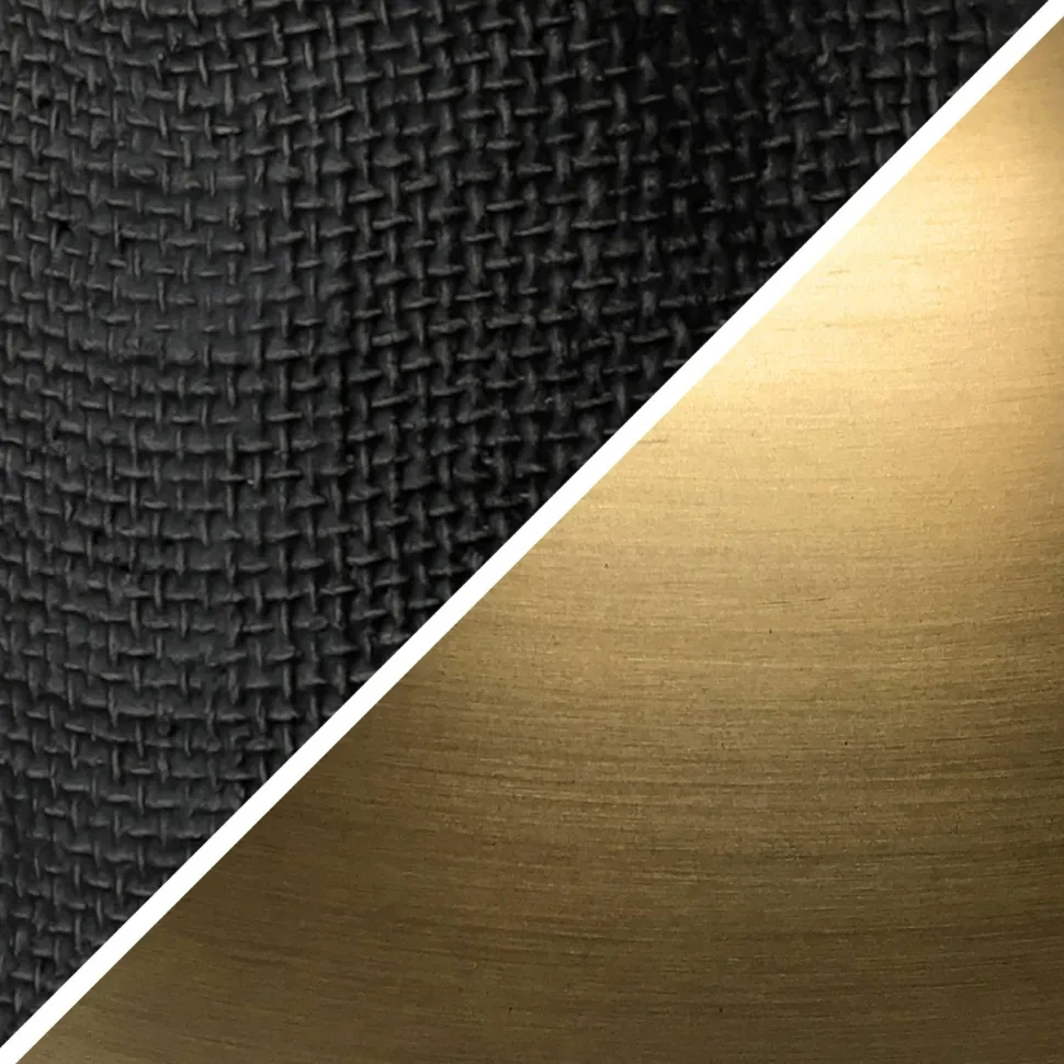 Esther 15" Tall Textured Ceramic Mini Lamp with Fabric Shade in Matte Black/Antique Brass/White